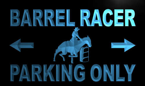 Barrel Racer Parking Only Neon Light Sign